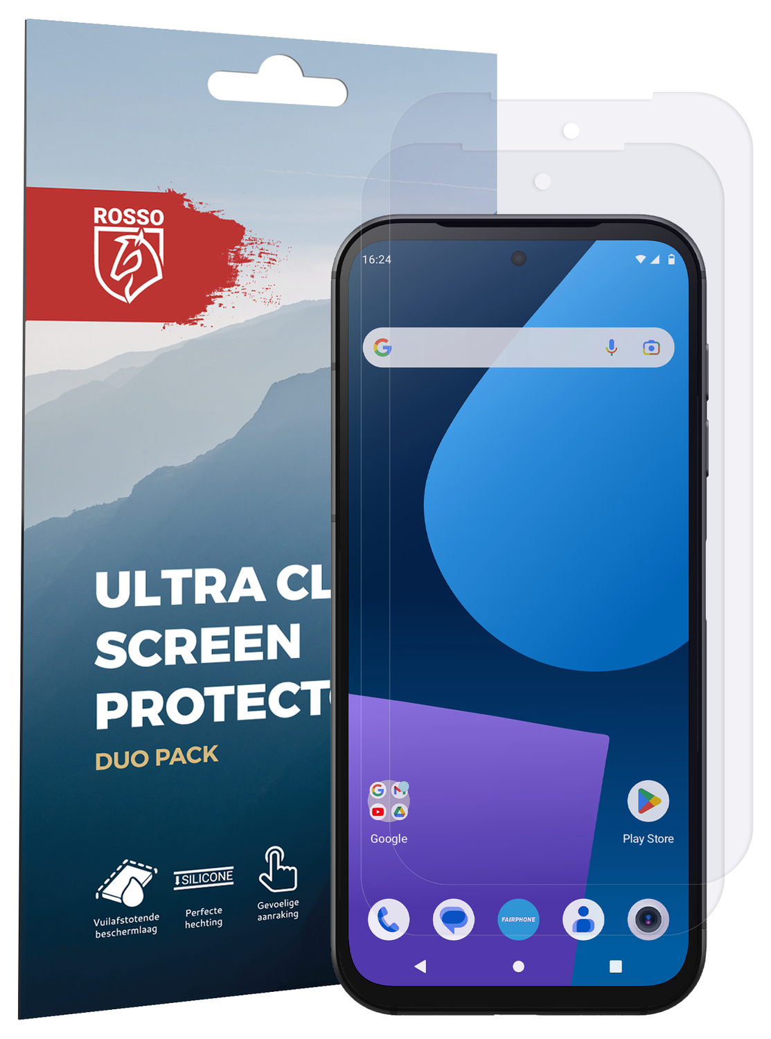 Rosso FairPhone 5 Screen Protector Case Friendly Folie Duo Pack afbeelding 8