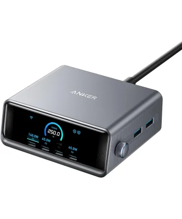 Anker Prime (250W) 6-in-1 Snellader GaN USB/USB-C Oplaadstation Opladers