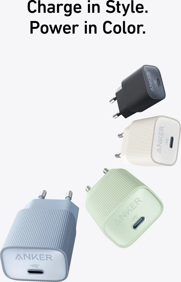 Anker Powerport Nano 4 (30W) Duurzame USB-C Lader GaN Fast Charge Groen afbeelding 6