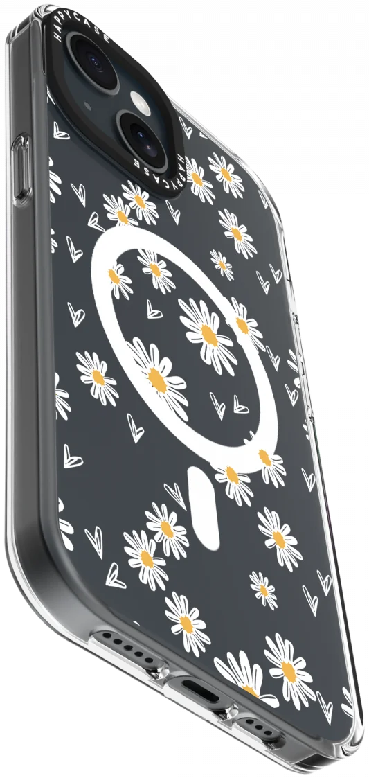 HappyCase Joy Apple iPhone 14 / 13 Hoesje MagSafe Back Cover Daisy Hearts afbeelding 12