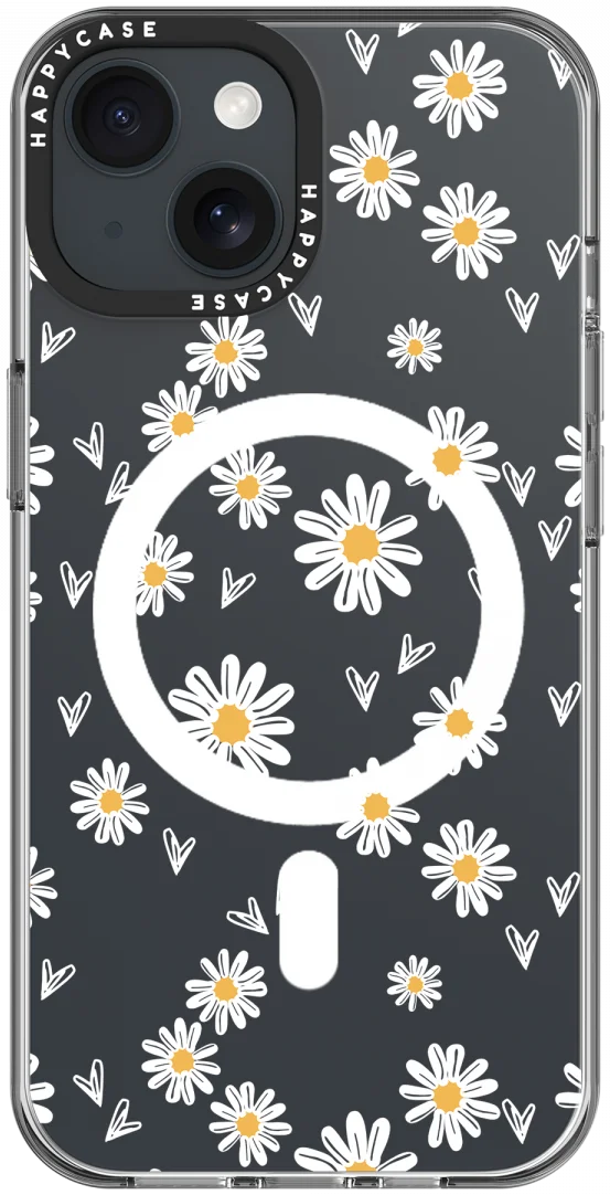 HappyCase Joy Apple iPhone 14 / 13 Hoesje MagSafe Back Cover Daisy Hearts afbeelding 14