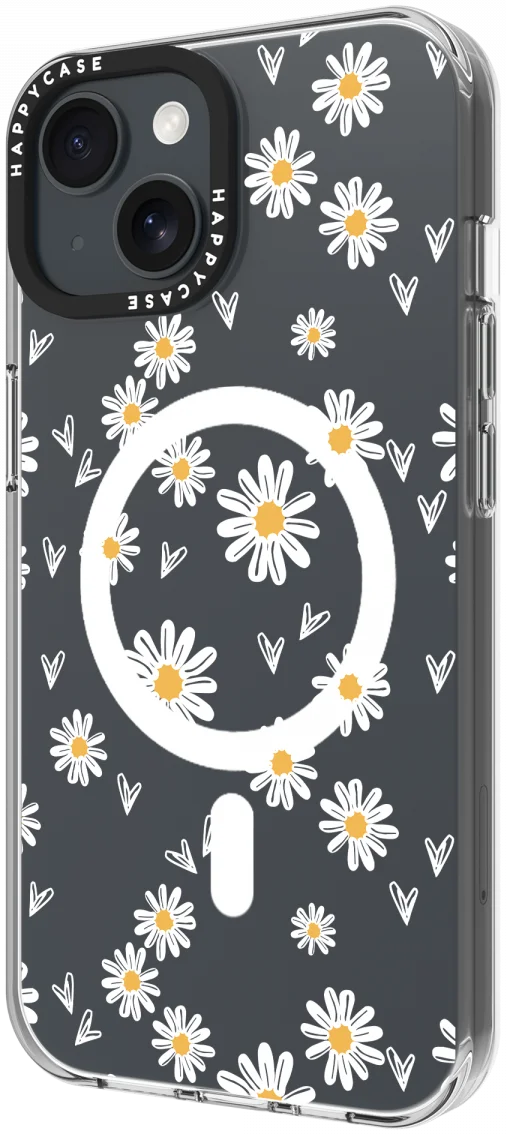 HappyCase Joy Apple iPhone 14 / 13 Hoesje MagSafe Back Cover Daisy Hearts afbeelding 16