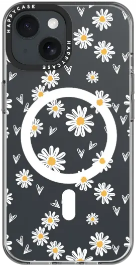 HappyCase Joy Apple iPhone 14 / 13 Hoesje MagSafe Back Cover Daisy Hearts afbeelding 14