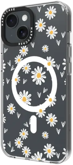 HappyCase Joy Apple iPhone 14 / 13 Hoesje MagSafe Back Cover Daisy Hearts afbeelding 16