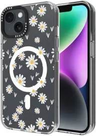 HappyCase Joy Apple iPhone 14 / 13 Hoesje MagSafe Back Cover Daisy Hearts