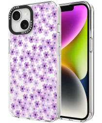 HappyCase Joy Apple iPhone 14 / 13 Hoesje MagSafe Back Cover Purple Floral