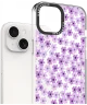 HappyCase Joy Apple iPhone 14 / 13 Hoesje MagSafe Back Cover Purple Floral