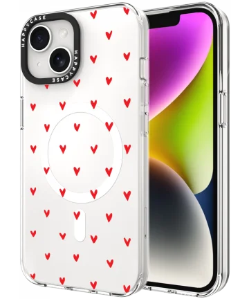 HappyCase Joy Apple iPhone 14 / 13 Hoesje MagSafe Back Cover Love Hearts Hoesjes