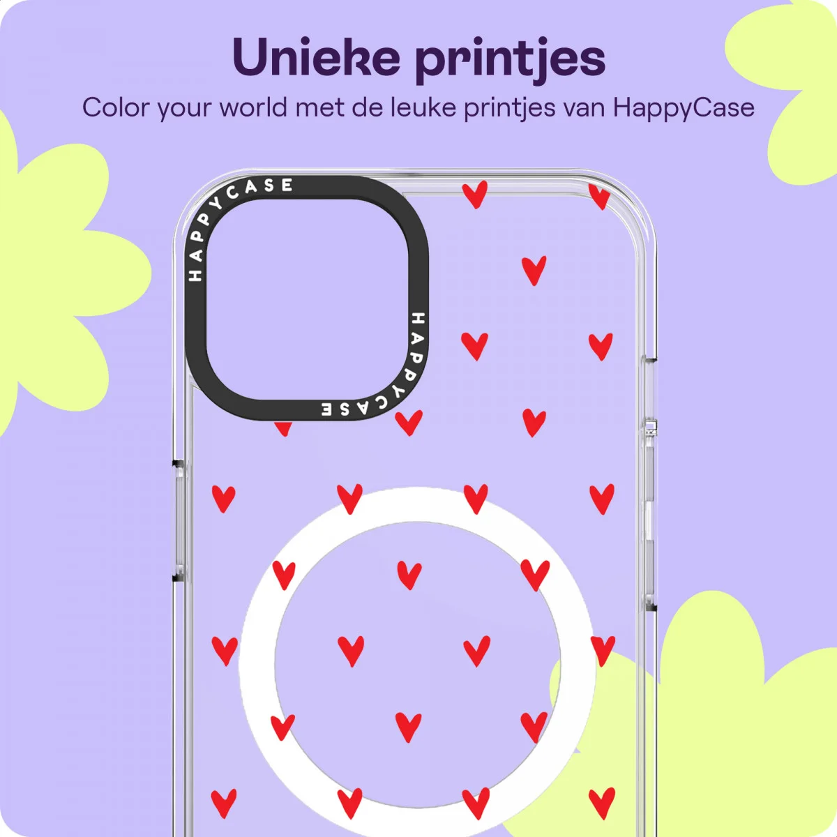 HappyCase Joy Apple iPhone 14 / 13 Hoesje MagSafe Back Cover Love Hearts afbeelding 4