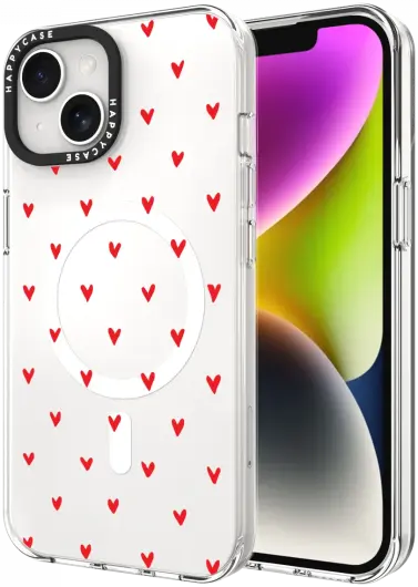 HappyCase Joy Apple iPhone 14 / 13 Hoesje MagSafe Back Cover Love Hearts afbeelding 1