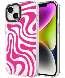 HappyCase Joy Apple iPhone 14 / 13 Hoesje MagSafe Back Cover Wavy Swirl afbeelding