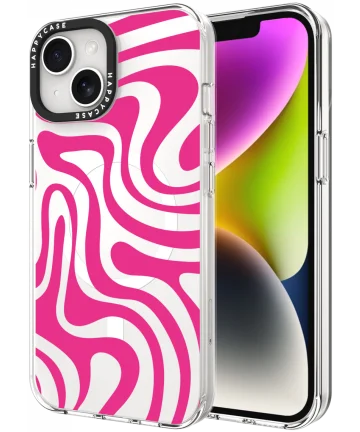 HappyCase Joy Apple iPhone 14 / 13 Hoesje MagSafe Back Cover Wavy Swirl Hoesjes