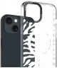 HappyCase Joy Apple iPhone 14 / 13 Hoesje MagSafe Back Cover Silver Zebra