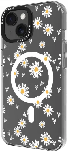 HappyCase Joy Apple iPhone 15 Hoesje MagSafe Back Cover Daisy Hearts afbeelding 16