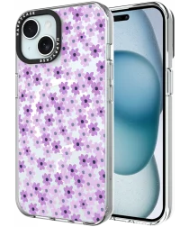 HappyCase Joy Apple iPhone 15 Hoesje MagSafe Back Cover Purple Floral