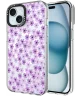 HappyCase Joy Apple iPhone 15 Hoesje MagSafe Back Cover Purple Floral