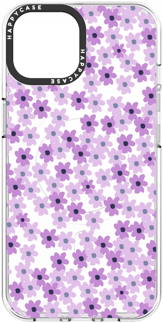 HappyCase Joy Apple iPhone 15 Hoesje MagSafe Back Cover Purple Floral afbeelding 15