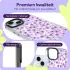 HappyCase Joy Apple iPhone 15 Hoesje MagSafe Back Cover Purple Floral afbeelding 3