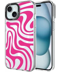 HappyCase Joy Apple iPhone 15 Hoesje MagSafe Back Cover Wavy Swirl