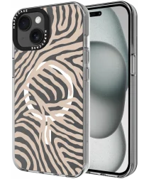 HappyCase Joy Apple iPhone 15 Hoesje MagSafe Back Cover Safari Tiger