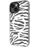 HappyCase Joy Apple iPhone 15 Hoesje MagSafe Back Cover Silver Zebra