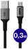 Buddi Flex USB-A naar Micro-USB Kabel 12W Fast Charge 30CM Zwart