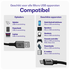Buddi Flex USB-A naar Micro-USB Kabel 12W Fast Charge 30CM Zwart afbeelding 4
