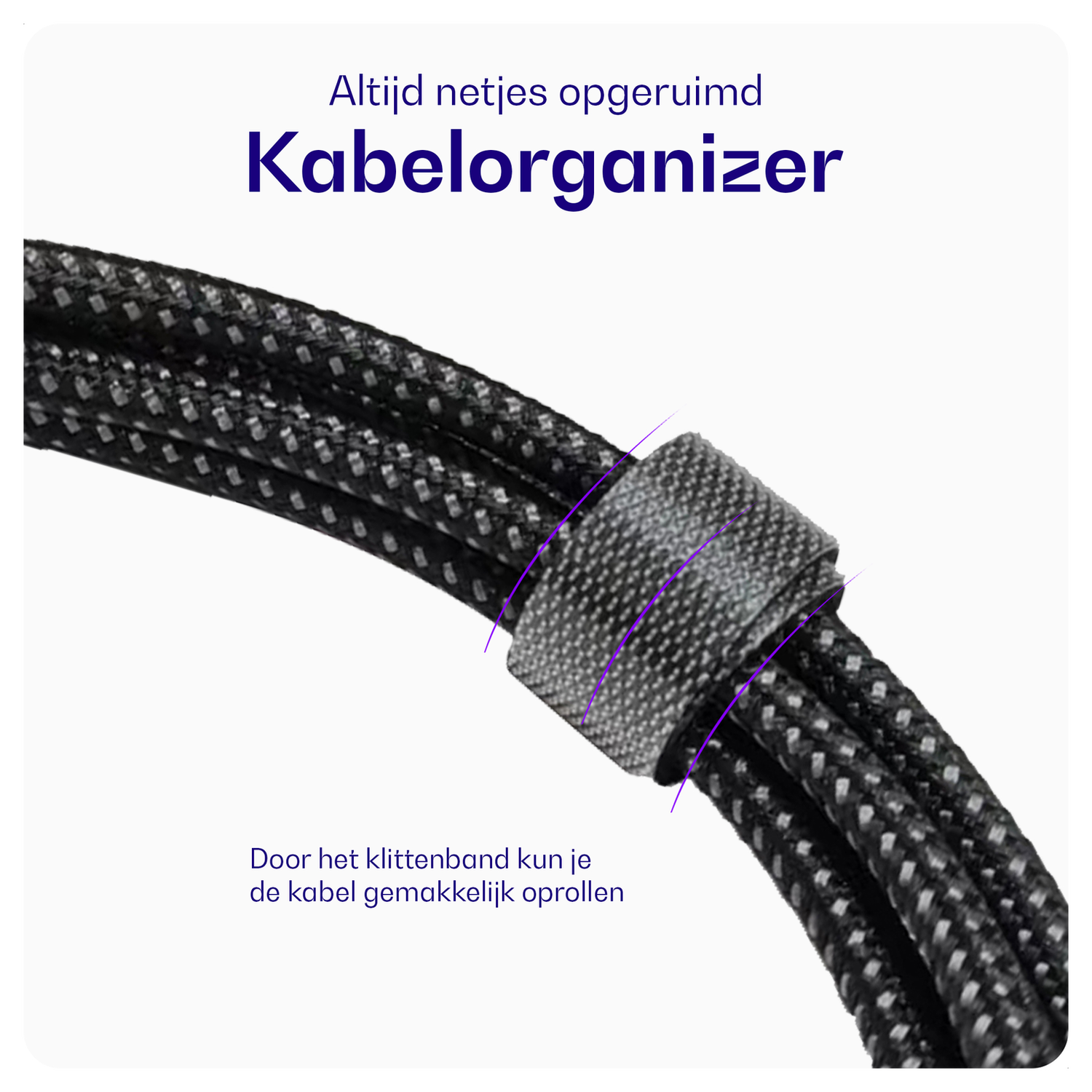 Buddi Flex USB-A naar Micro-USB Kabel 12W Fast Charge 2M Zwart afbeelding 4