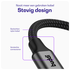 Buddi Flex USB-A naar Lightning Krulsnoer Kabel 12W Fast Charge 1M Zwart afbeelding 8