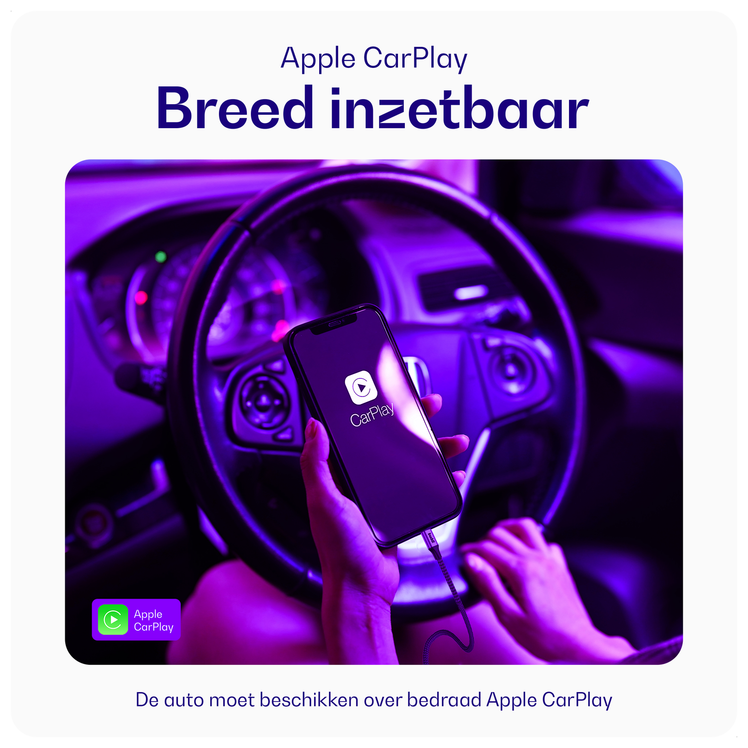 Buddi Flex USB-C naar Lightning Krulsnoer Kabel 12W Fast Charge 1M Zwart afbeelding 3