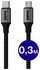 Buddi Flex USB-C naar Micro-USB Kabel 12W Fast Charge 30cm Zwart afbeelding 1
