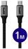 Buddi Flex USB-C naar Micro-USB Kabel 12W Fast Charge 1M Zwart