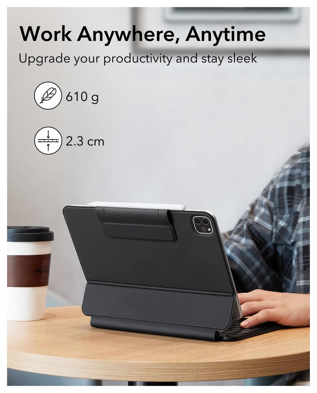 ESR Rebound iPad Air 11 (24/25)/Air 10.9/Pro 11 (22-18) Toetsenbord Hoes afbeelding 2