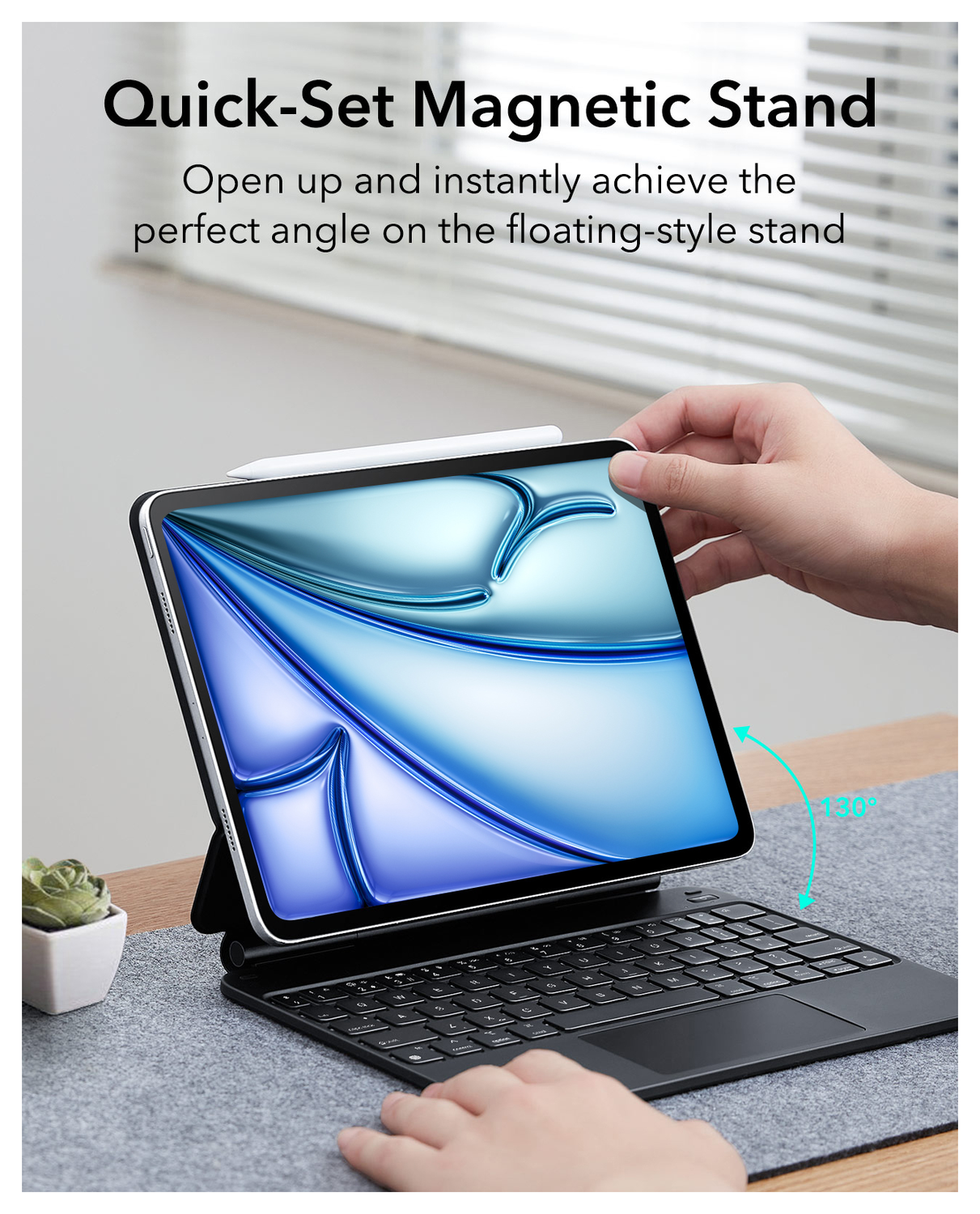 ESR Rebound iPad Air 11 (24/25)/Air 10.9/Pro 11 (22-18) Toetsenbord Hoes afbeelding 3