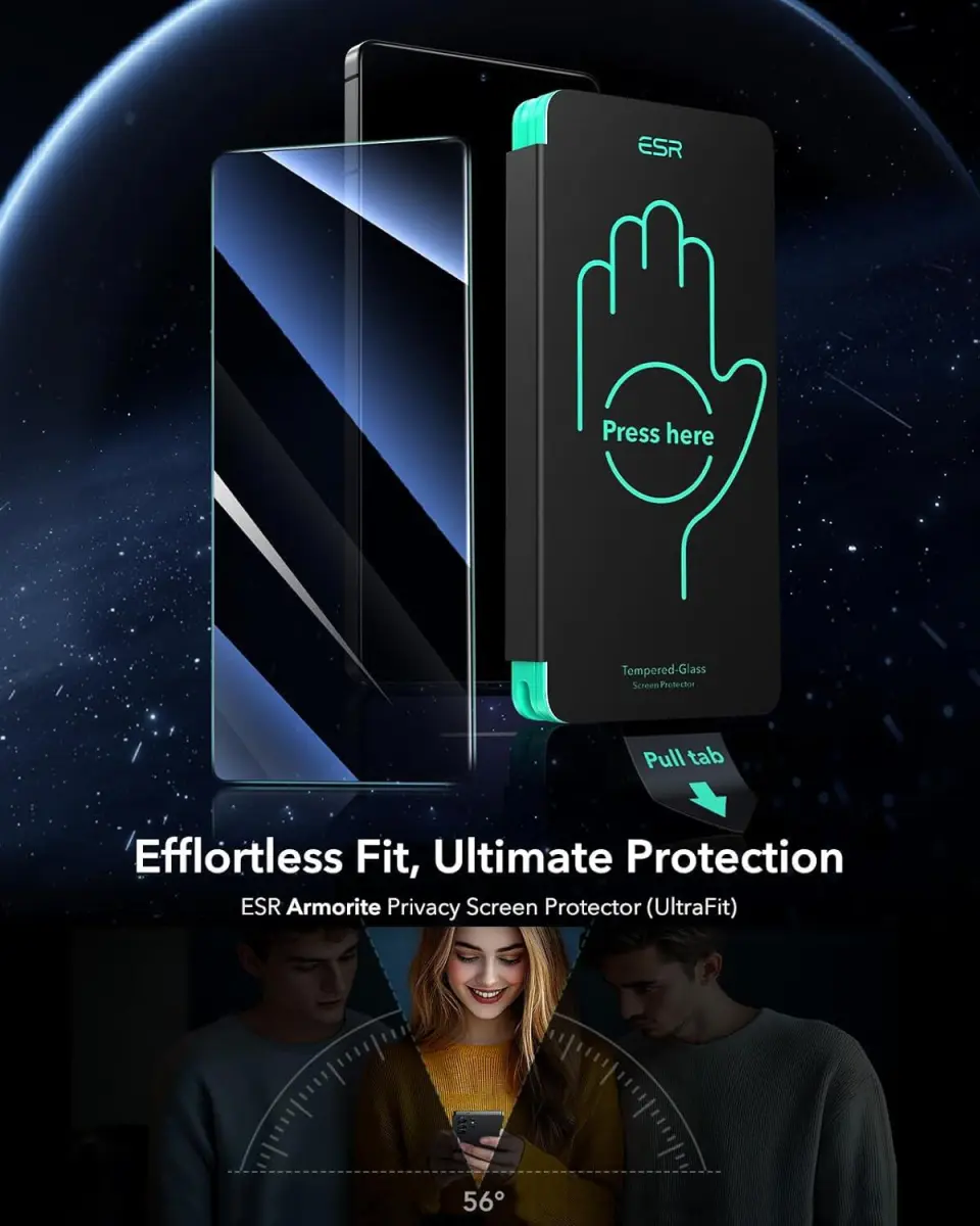 ESR Samsung Galaxy S25 Ultra Privacy Screen Protector met Montageframe afbeelding 4