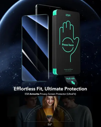 ESR Samsung Galaxy S25 Ultra Privacy Screen Protector met Montageframe afbeelding 4