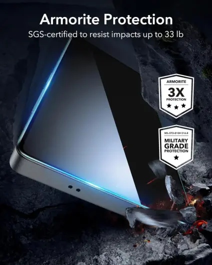 ESR Samsung Galaxy S25 Ultra Privacy Screen Protector met Montageframe afbeelding 7