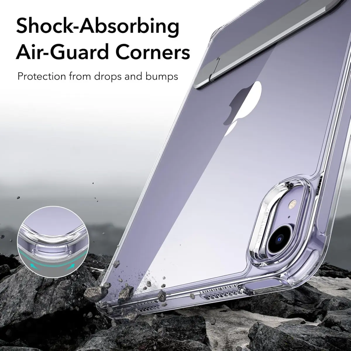 ESR Boost Kickstand Case iPad Mini 7 / 6 Hoes Kickstand Back Cover Transparant afbeelding 4