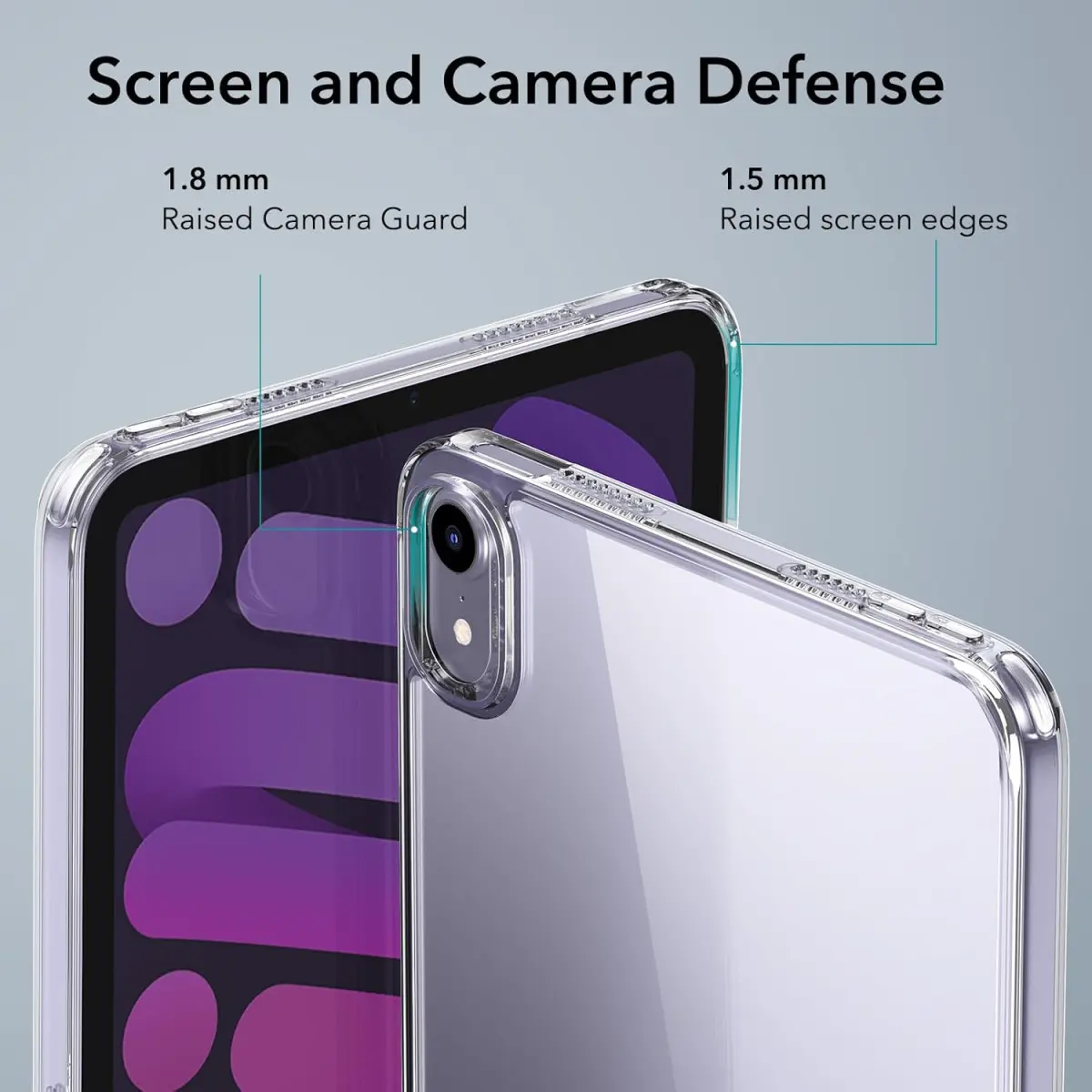 ESR Boost Kickstand Case iPad Mini 7 / 6 Hoes Kickstand Back Cover Transparant afbeelding 6