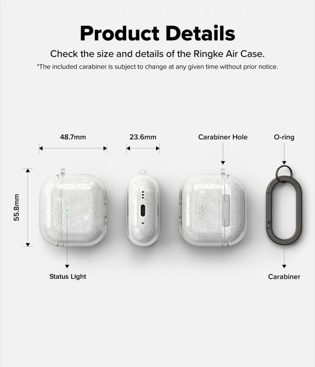 Ringke Air Case Apple AirPods 4 Hoesje TPU Glitter Transparant afbeelding 8