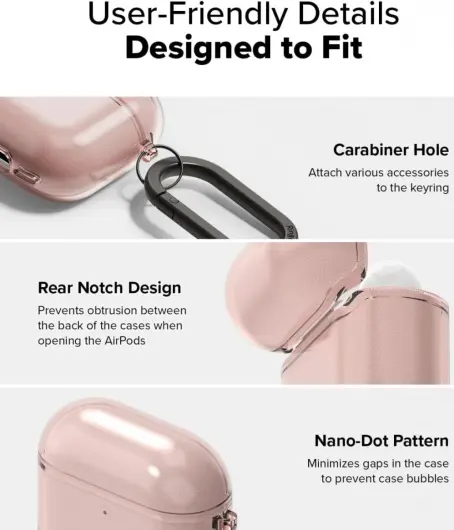 Ringke Air Case Apple AirPods 4 Hoesje TPU Roze afbeelding 6