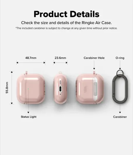 Ringke Air Case Apple AirPods 4 Hoesje TPU Roze afbeelding 8