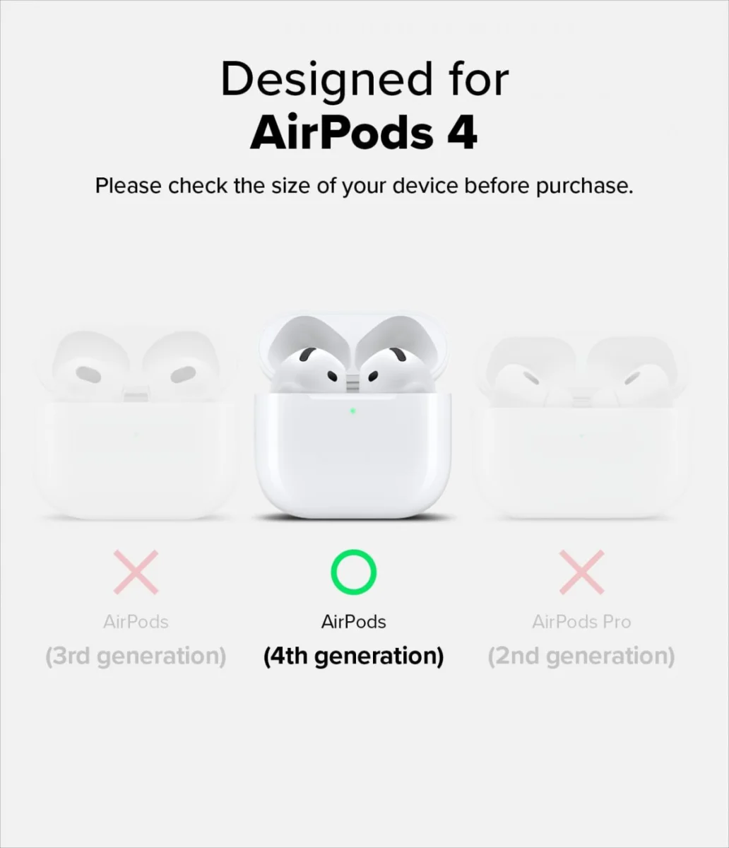 Ringke Air Case Apple AirPods 4 Hoesje Siliconen Zwart afbeelding 9