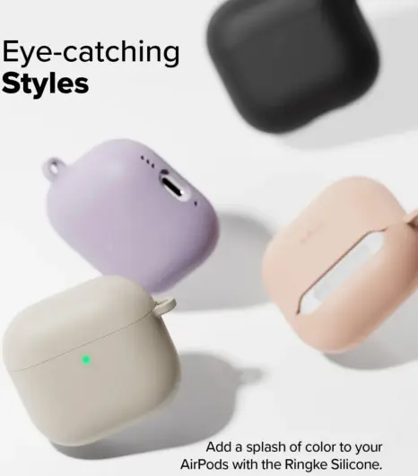 Ringke Air Case Apple AirPods 4 Hoesje Siliconen Zwart afbeelding 2