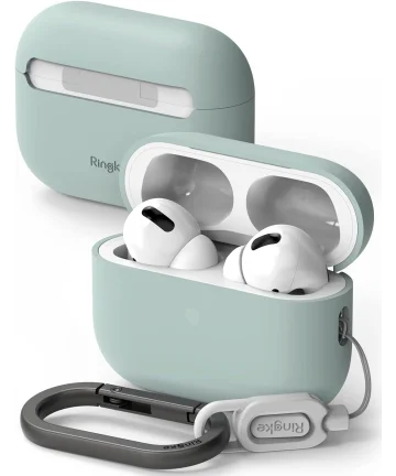 Ringke Case Apple AirPods Pro 1 / 2 Hoesje Siliconen Lichtblauw Hoesjes