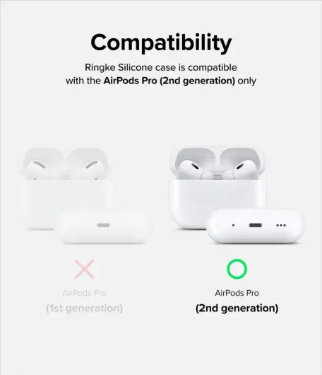 Ringke Case Apple AirPods Pro 1 / 2 Hoesje Siliconen Beige afbeelding 9