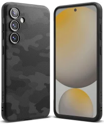 Ringke Onyx Samsung Galaxy S24 FE Hoesje Flexibel TPU Back Cover Camo Zwart