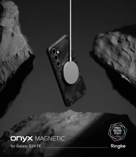 Ringke Onyx Magnetic Samsung Galaxy S24 FE Hoesje MagSafe Camo Zwart afbeelding 2