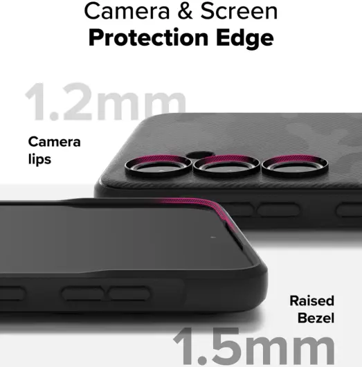 Ringke Onyx Magnetic Samsung Galaxy S24 FE Hoesje MagSafe Camo Zwart afbeelding 9