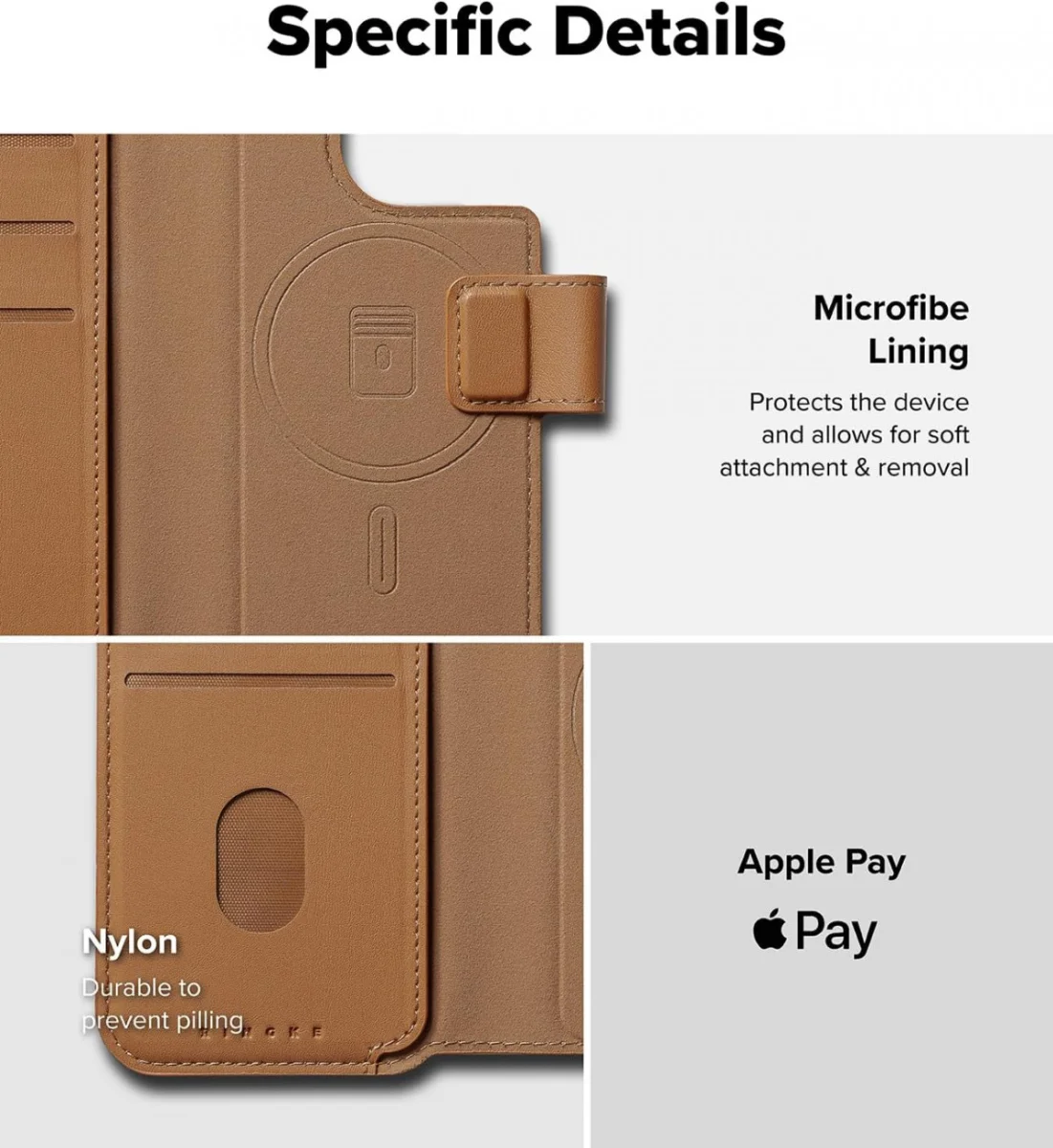 Ringke Apple iPhone 16 / 16 Pro Hoesje Folio Wallet Magnetisch Bruin afbeelding 5